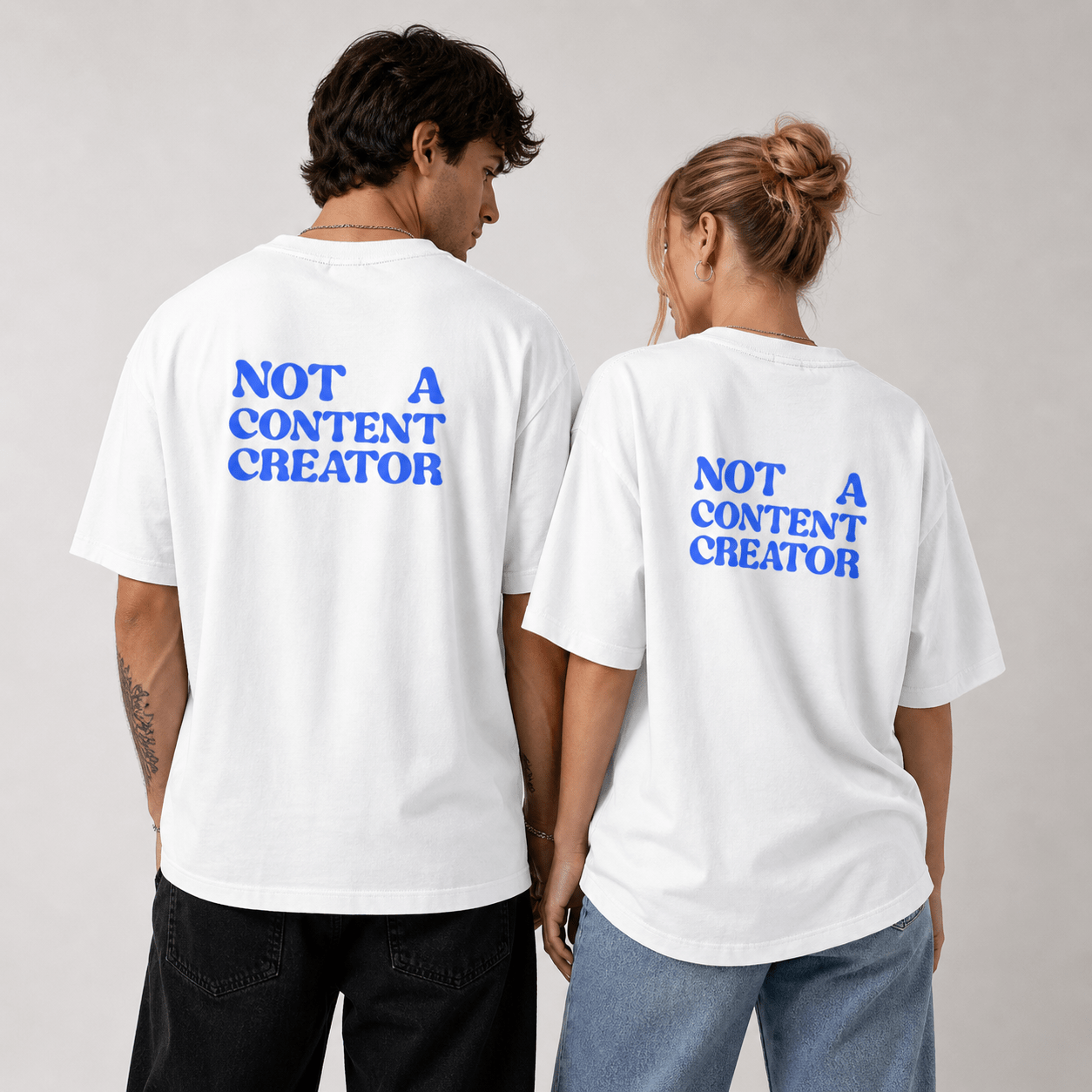 OVERSIZE TEE - "NOT A CONTENT CREATOR" - SCANDAL WEAR